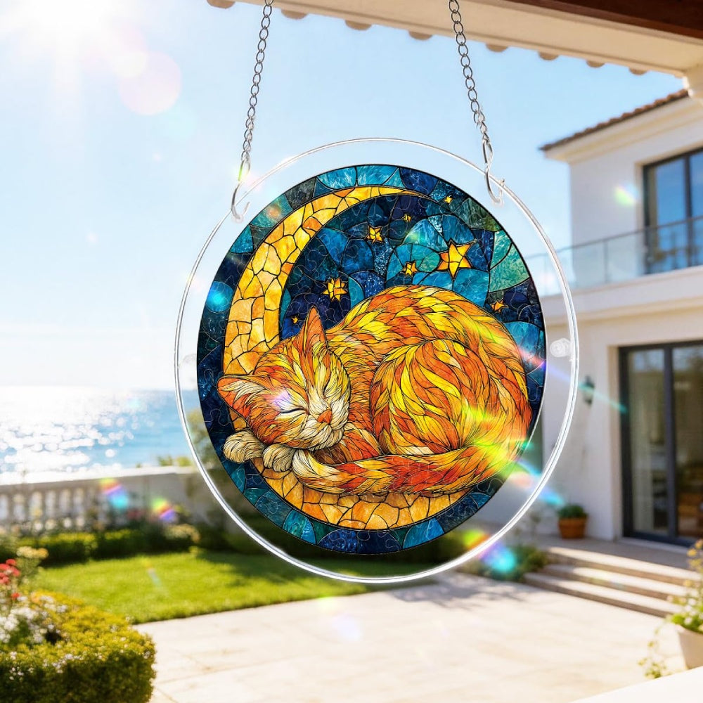 Attrape-Soleil en Acrylique Effet Vitrail – 4 Modèles Décoratifs Suspendus
