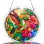 Attrape-Soleil en Acrylique Effet Vitrail – Colibri et fleurs