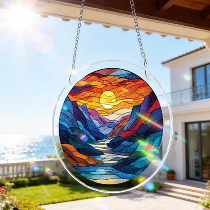 Attrape-Soleil en Acrylique Effet Vitrail – 4 Modèles Décoratifs Suspendus