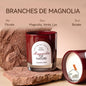 Bougie Parfumée "Symphonie de la Nature" avec Mèche en Bois – Collection Velunest