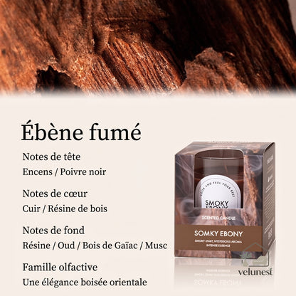 Bougie Parfumée en Verre Transparent – Collection "Couleurs & Senteurs" Velunest