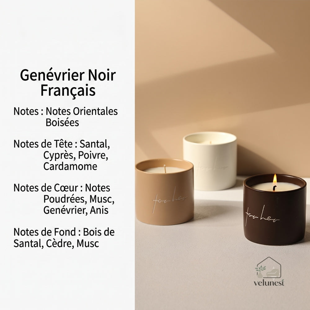Bougie d'Aromathérapie en Céramique "For Her" – Senteurs Naturelles Velunest