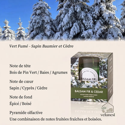 Bougie Parfumée en Verre Transparent – Collection "Couleurs & Senteurs" Velunest