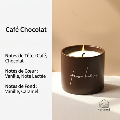 Bougie d'Aromathérapie en Céramique "For Her" – Senteurs Naturelles Velunest