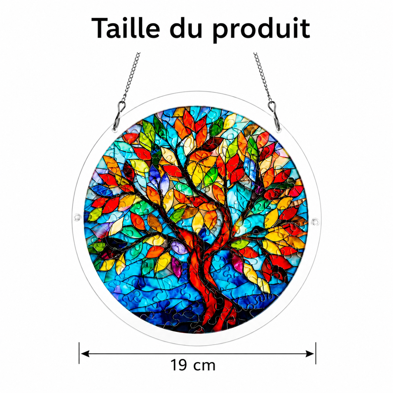 décoration fenêtre effet vitrail coloré